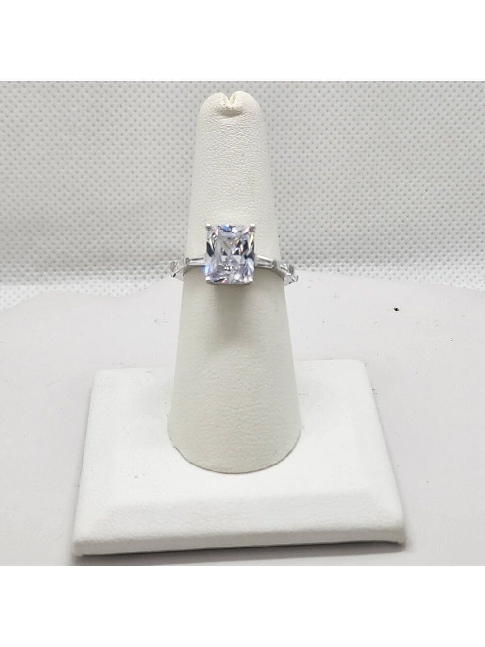 Brand New Sterling Silver 925 Rectangle Gemstone Ring